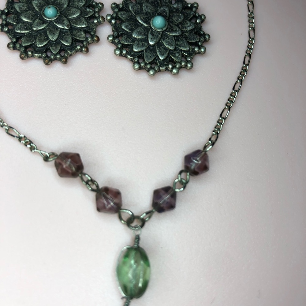 Necklace and earring set lot - Picture 12 of 12